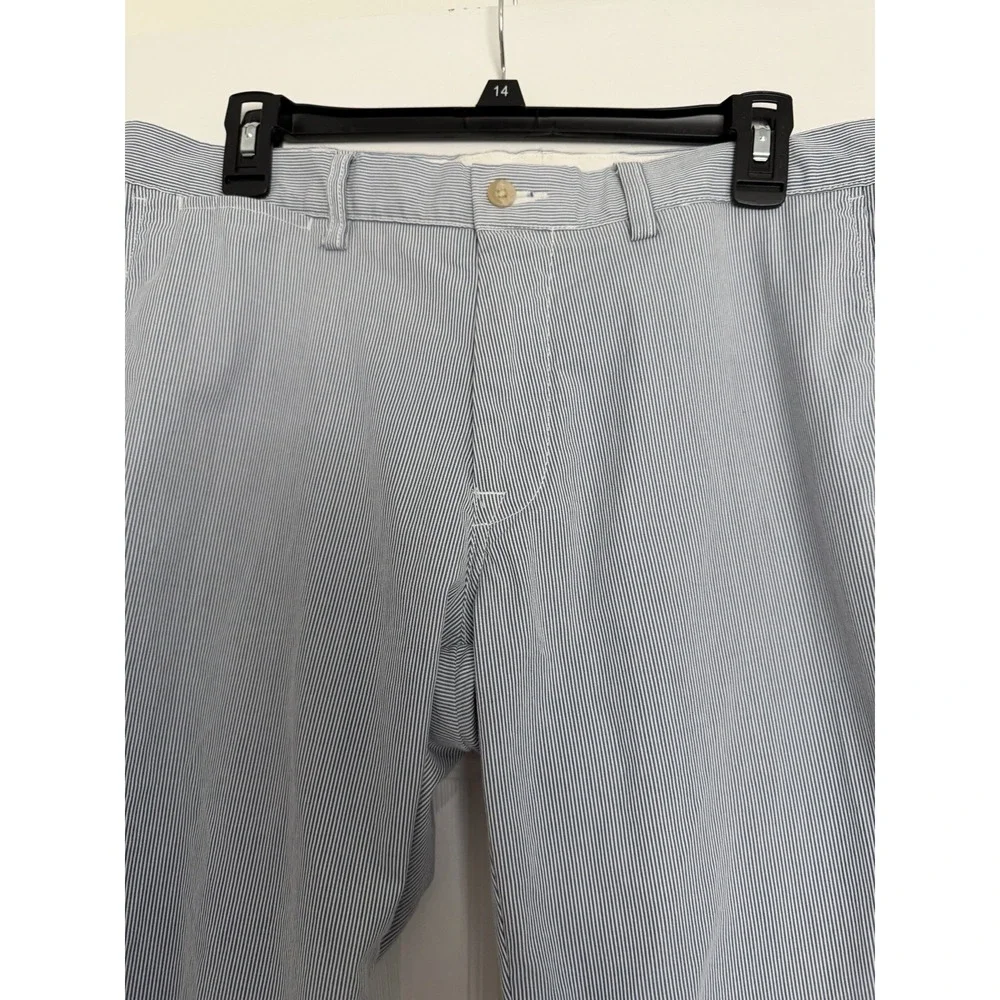 Polo Ralph‎ Lauren Men's 35x30 Slim Fit Chino Pants Blue White Pinstripe Preppy